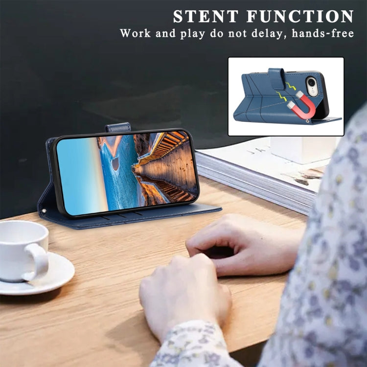 PU Genuine Leather Texture Embossed Line Phone Case, iPhone 16e, For iPhone 16 Pro Max, For iPhone 16 Pro, For iPhone 16 Plus