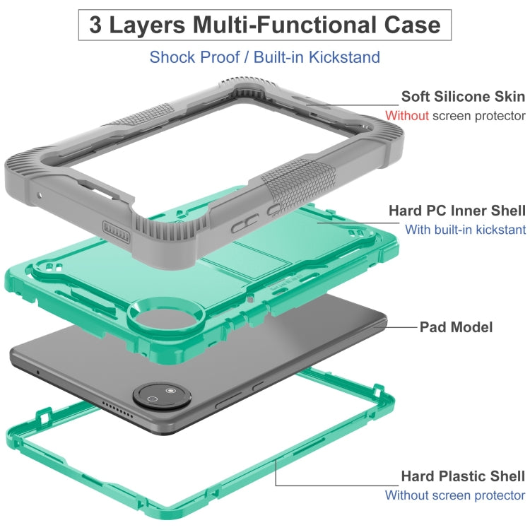 Shockproof Silicone Hybrid PC Tablet Case with Holder, For Xiaomi Redmi Pad SE 8.7, For Xiaomi Redmi Pad SE, For Xiaomi Pad 6