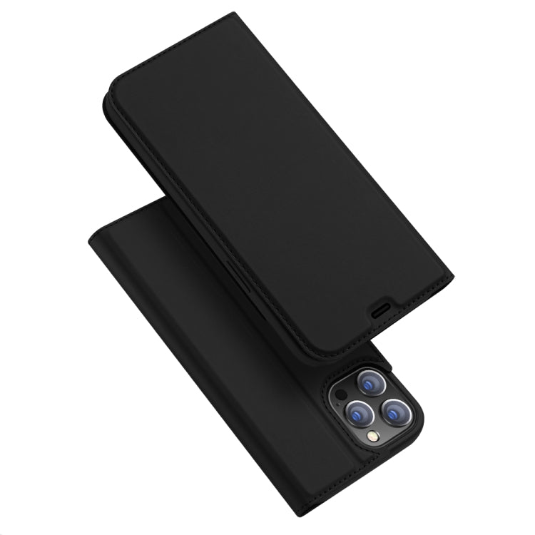 DUX DUCIS Skin Pro Series Horizontal Flip PU + TPU Leather Case, with Holder & Card Slots, For iPhone 12 / 12 Pro