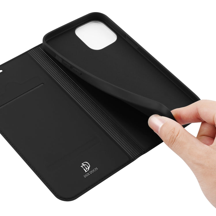 DUX DUCIS Skin Pro Series Horizontal Flip PU + TPU Leather Case, with Holder & Card Slots, For iPhone 12 / 12 Pro