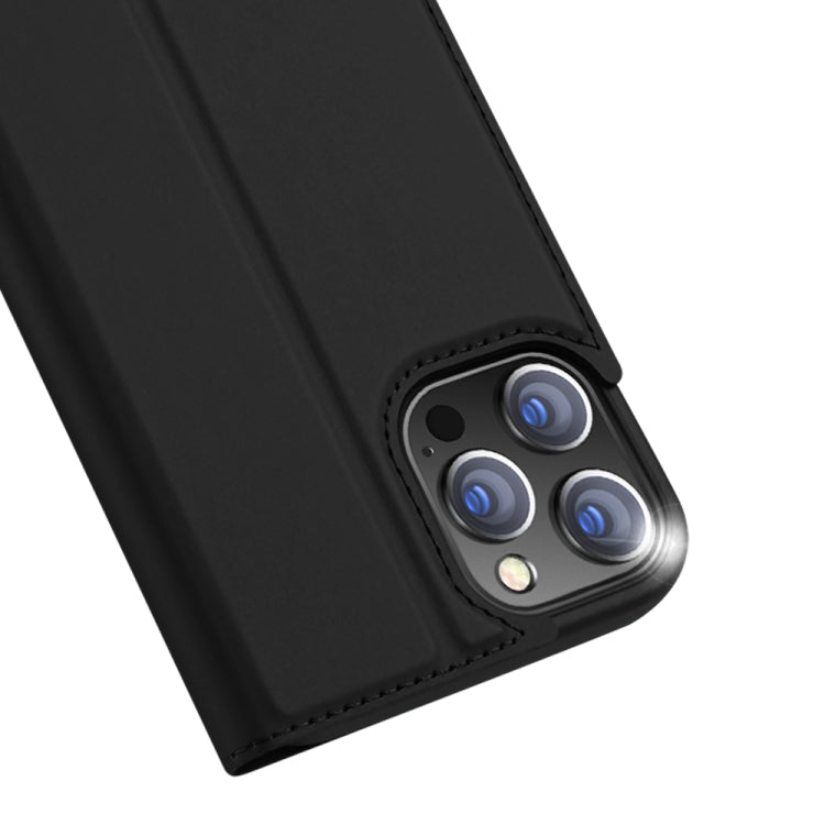 DUX DUCIS Skin Pro Series Horizontal Flip PU + TPU Leather Case, with Holder & Card Slots, For iPhone 12 / 12 Pro