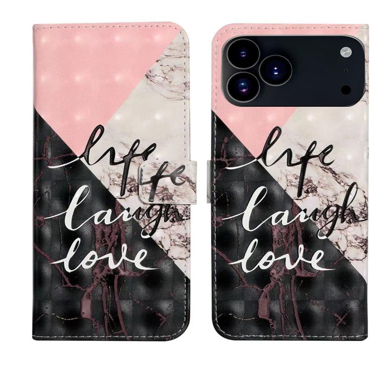 Oil Embossed 3D Drawing Leather Phone Case, For iPhone 17 Pro Max, For iPhone 17 Pro