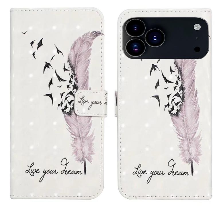 Oil Embossed 3D Drawing Leather Phone Case, For iPhone 17 Pro Max, For iPhone 17 Pro