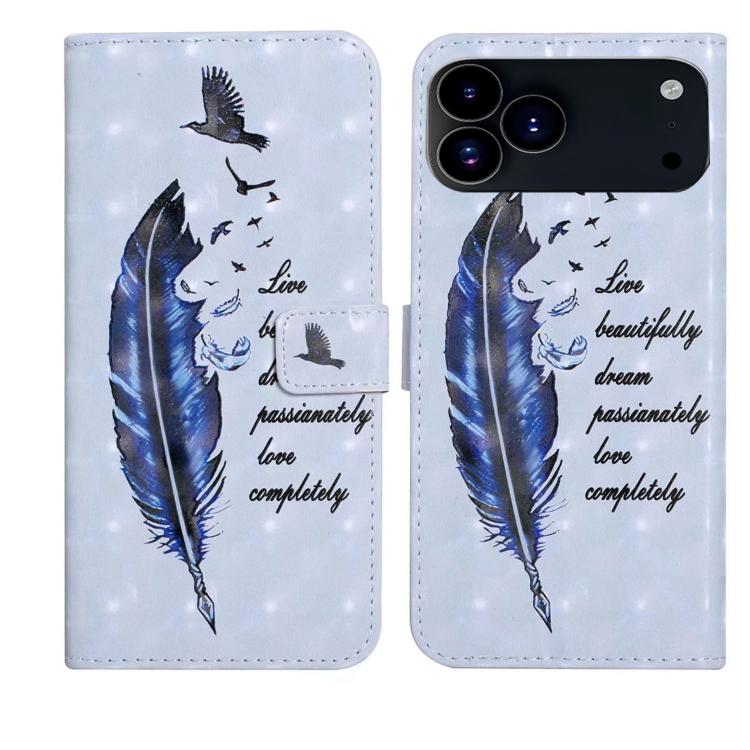 Oil Embossed 3D Drawing Leather Phone Case, For iPhone 17 Pro Max, For iPhone 17 Pro