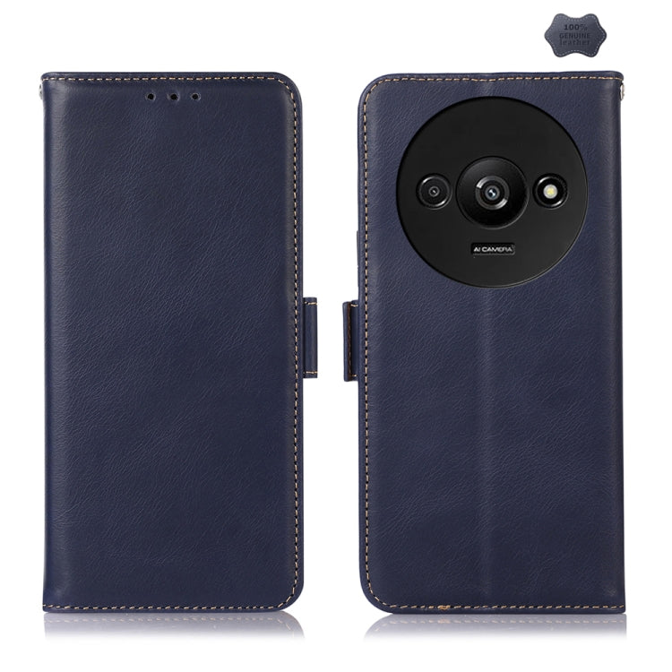 Magnetic Crazy Horse Texture Genuine Leather RFID Phone Case