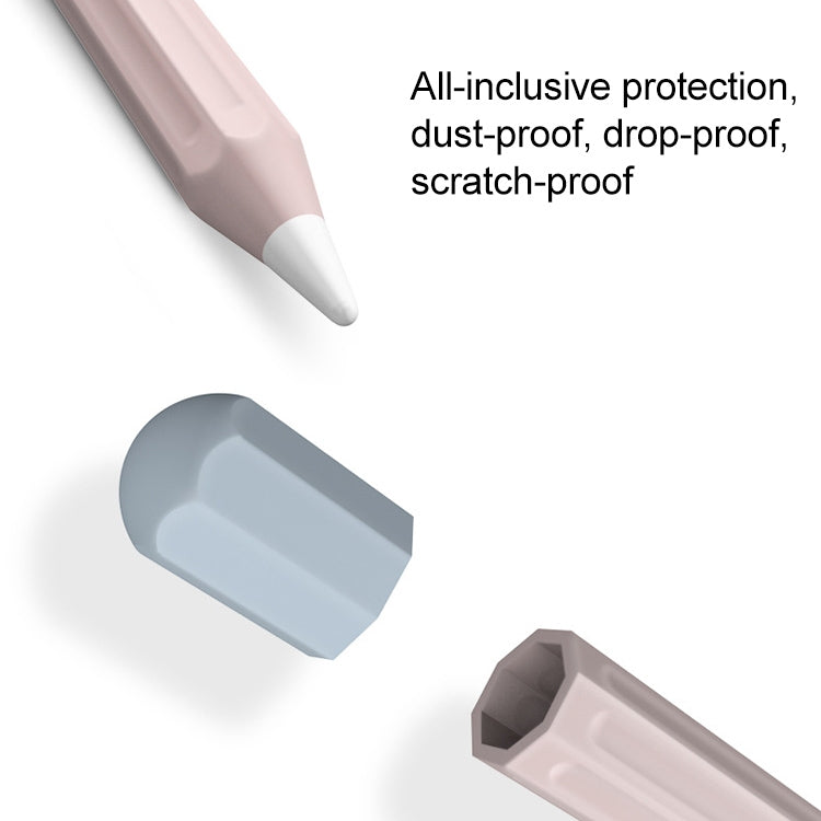Stylus Touch Pen Split Contrast Color Silicone Protective Case, For Apple Pencil 2