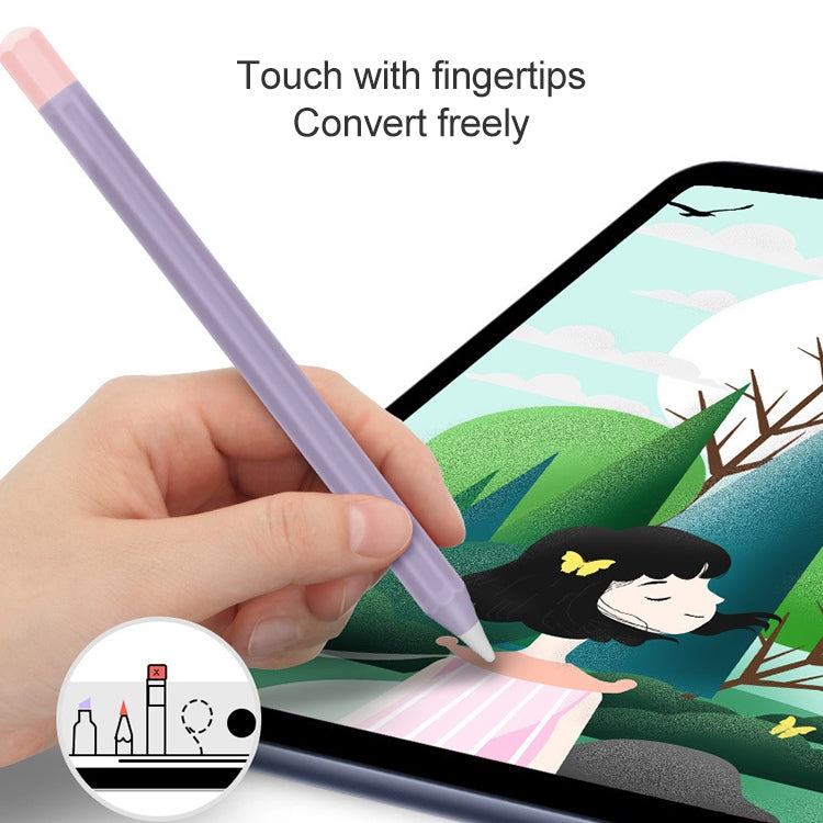 Stylus Touch Pen Split Contrast Color Silicone Protective Case, For Apple Pencil 2