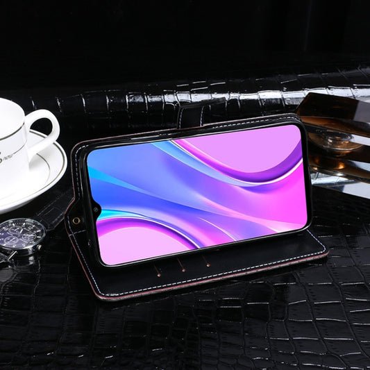 Open flip case revealing card slots and cash wallet storage compartments