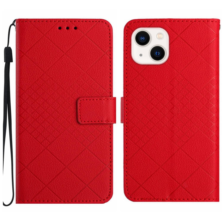 Rhombic Grid Texture Leather Phone Case, For iPhone 16, For iPhone 15 Pro Max, For iPhone 15 Pro, For iPhone 15 Plus