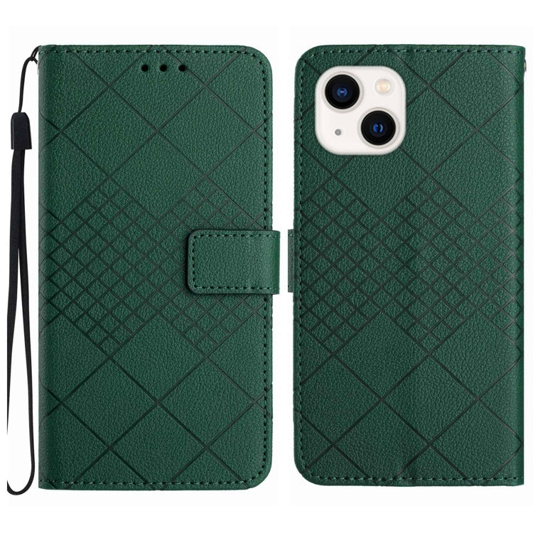 Rhombic Grid Texture Leather Phone Case, For iPhone 16, For iPhone 15 Pro Max, For iPhone 15 Pro, For iPhone 15 Plus