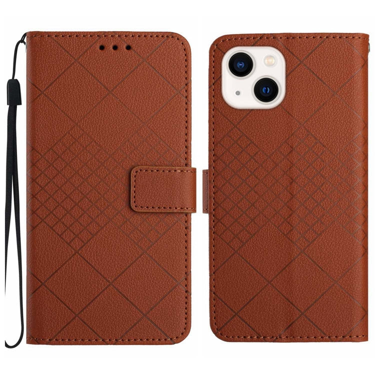 Rhombic Grid Texture Leather Phone Case, For iPhone 16, For iPhone 15 Pro Max, For iPhone 15 Pro, For iPhone 15 Plus