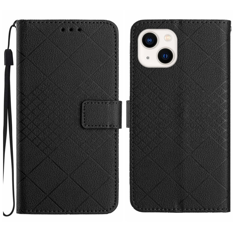 Rhombic Grid Texture Leather Phone Case, For iPhone 15, For iPhone 14 Plus, For iPhone 14, For iPhone 14 Pro