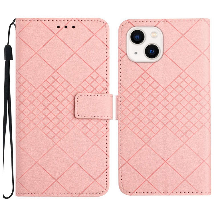 Rhombic Grid Texture Leather Phone Case, For iPhone 14 Pro Max, For iPhone 13 Pro Max, For iPhone 13 Pro, For iPhone 13