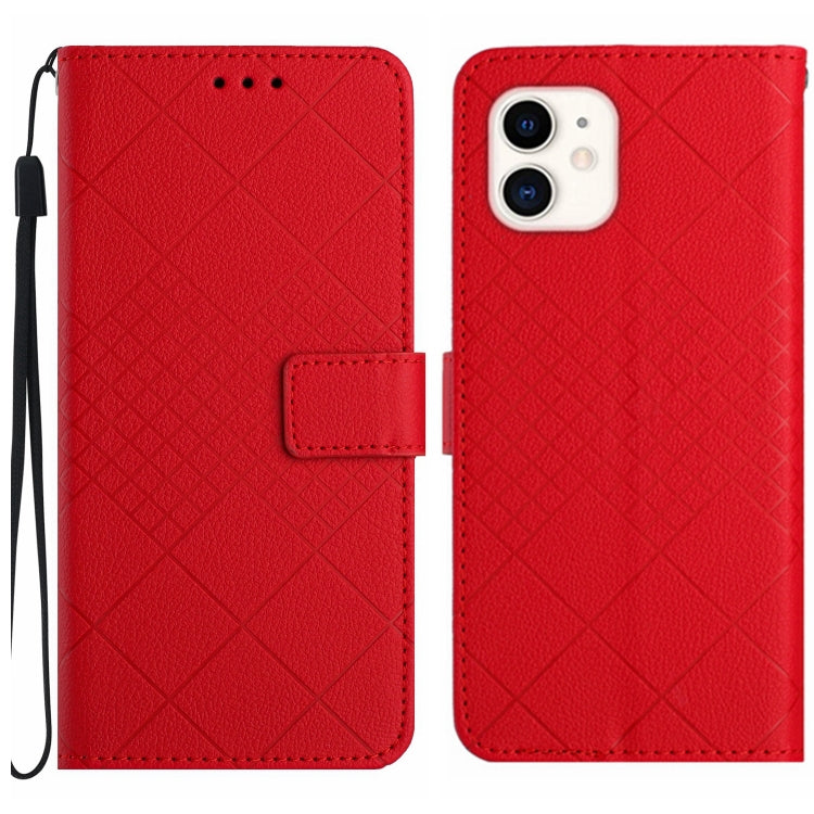 Rhombic Grid Texture Leather Phone Case, For iPhone 12 / 12 Pro, For iPhone 12 Pro Max, For iPhone 11 Pro Max, For iPhone 11