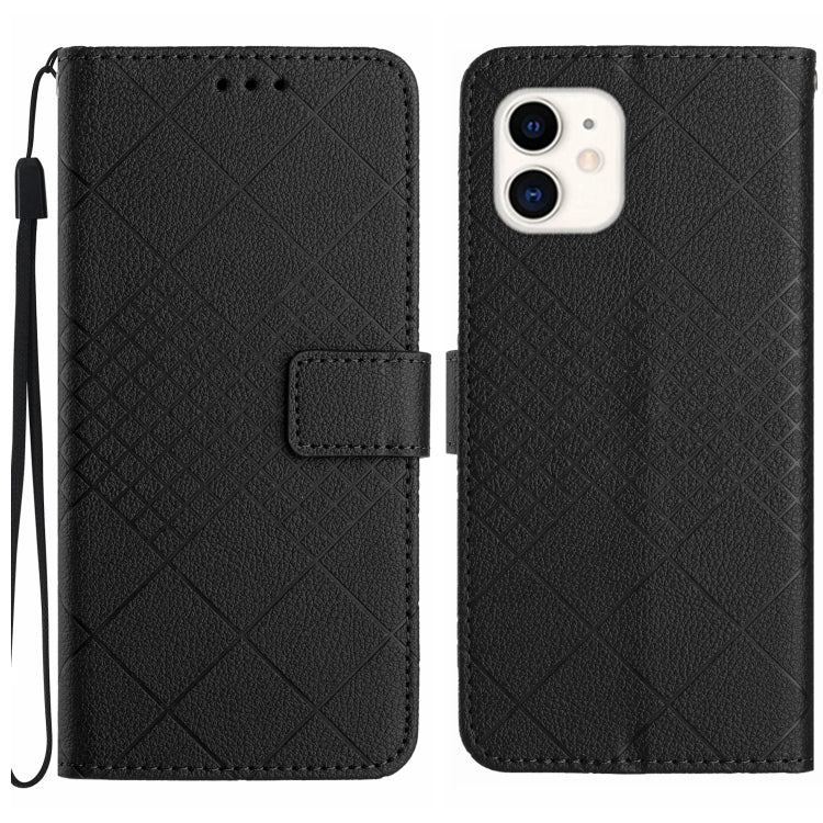 Rhombic Grid Texture Leather Phone Case, For iPhone 12 / 12 Pro, For iPhone 12 Pro Max, For iPhone 11 Pro Max, For iPhone 11