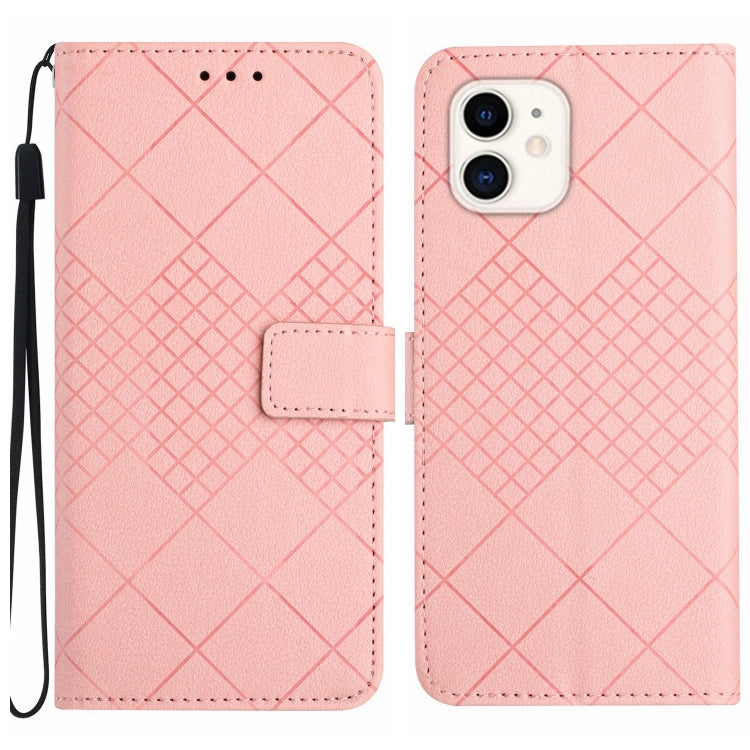 Rhombic Grid Texture Leather Phone Case, For iPhone 12 / 12 Pro, For iPhone 12 Pro Max, For iPhone 11 Pro Max, For iPhone 11
