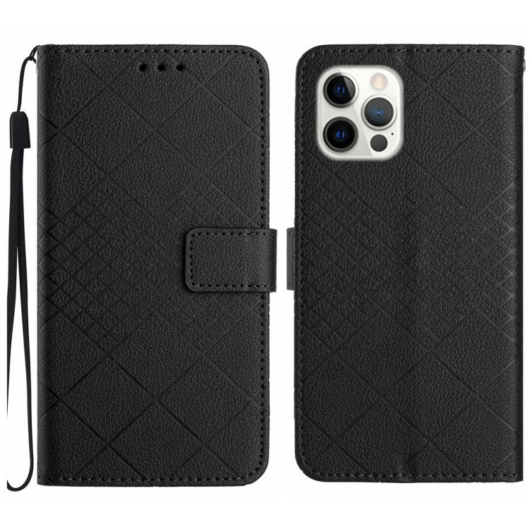 Rhombic Grid Texture Leather Phone Case, For iPhone 12 / 12 Pro, For iPhone 12 Pro Max, For iPhone 11 Pro Max, For iPhone 11