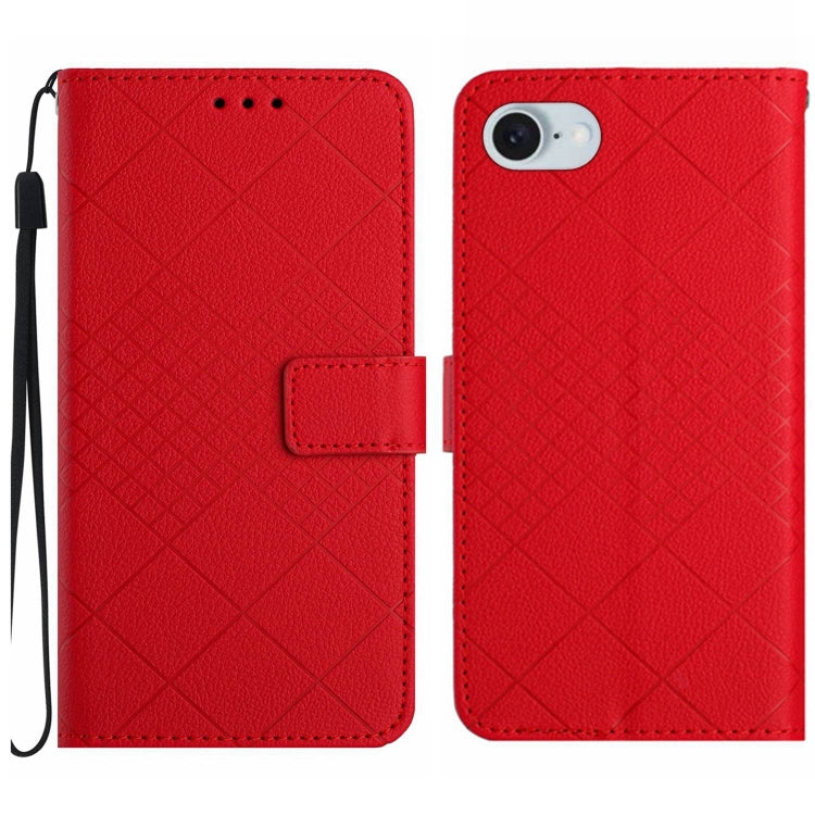 Rhombic Grid Texture Leather Phone Case, For iPhone SE 2024, For iPhone 16 Pro Max, For iPhone 16 Pro, For iPhone 16 Plus