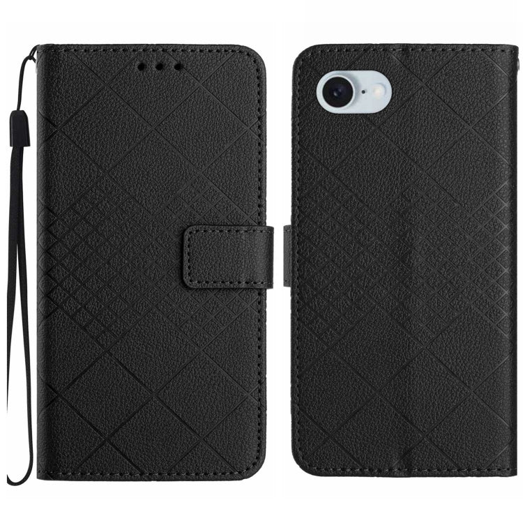 Rhombic Grid Texture Leather Phone Case, For iPhone SE 2024, For iPhone 16 Pro Max, For iPhone 16 Pro, For iPhone 16 Plus