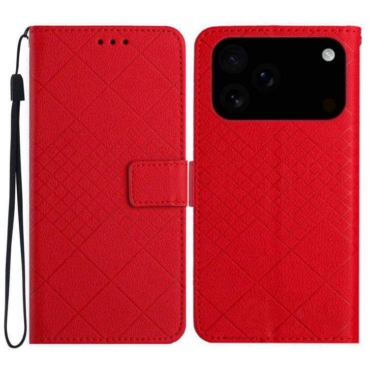 Rhombic Grid Texture Leather Phone Case, For iPhone 17 Pro Max, For iPhone 17 Pro, For iPhone 17, For iPhone 17 Air
