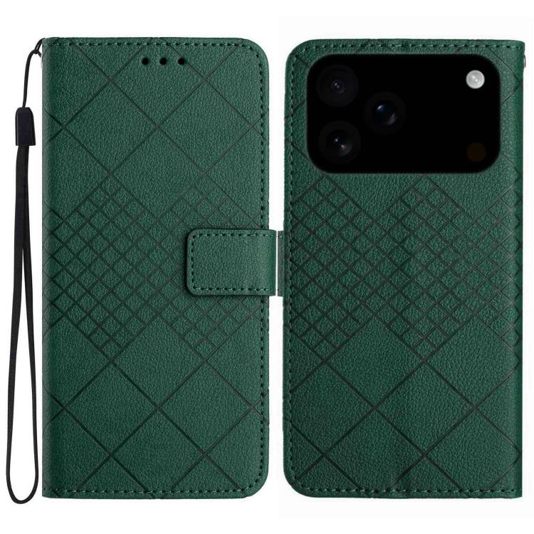Rhombic Grid Texture Leather Phone Case, For iPhone 17 Pro Max, For iPhone 17 Pro, For iPhone 17, For iPhone 17 Air