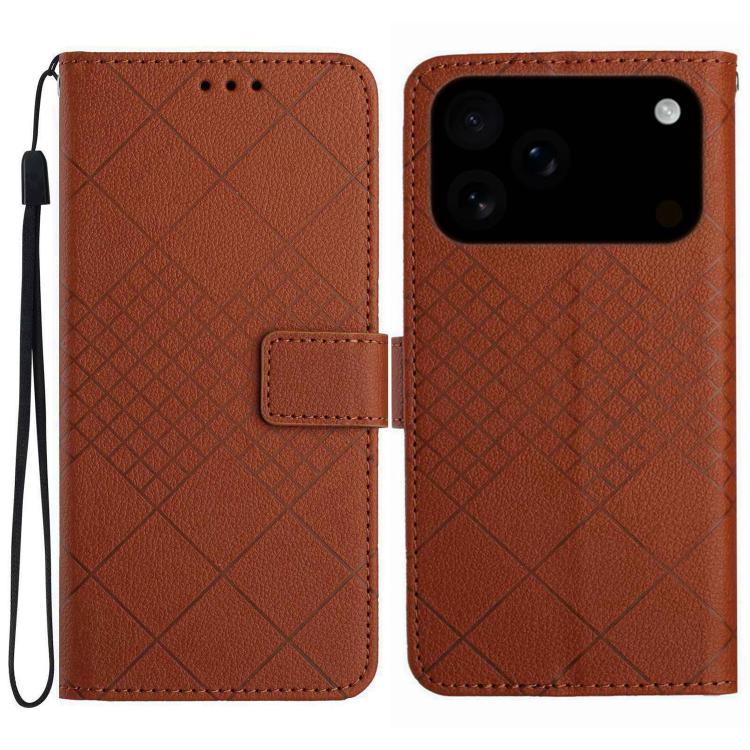 Rhombic Grid Texture Leather Phone Case, For iPhone 17 Pro Max, For iPhone 17 Pro, For iPhone 17, For iPhone 17 Air