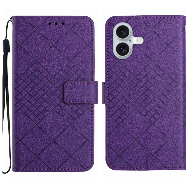 Rhombic Grid Texture Leather Phone Case, For iPhone 17 Pro Max, For iPhone 17 Pro, For iPhone 17, For iPhone 17 Air