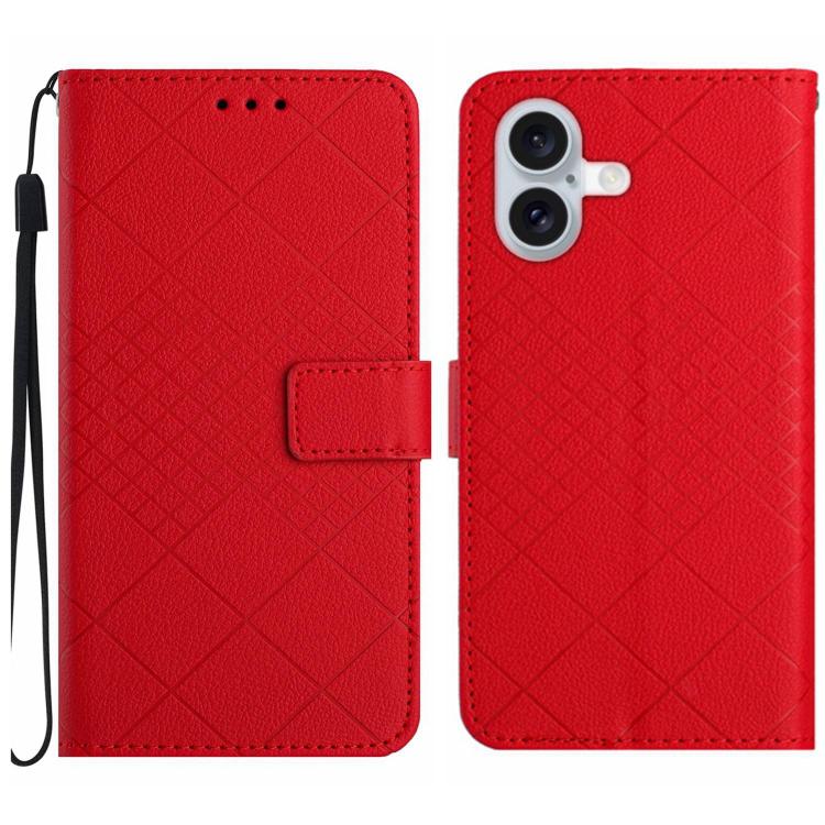 Rhombic Grid Texture Leather Phone Case, For iPhone 17 Pro Max, For iPhone 17 Pro, For iPhone 17, For iPhone 17 Air