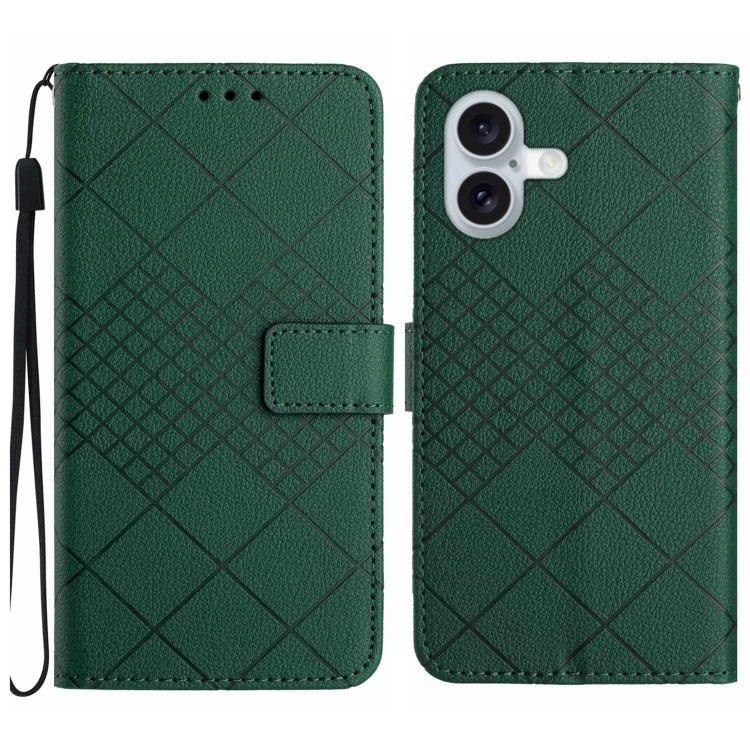 Rhombic Grid Texture Leather Phone Case, For iPhone 17 Pro Max, For iPhone 17 Pro, For iPhone 17, For iPhone 17 Air