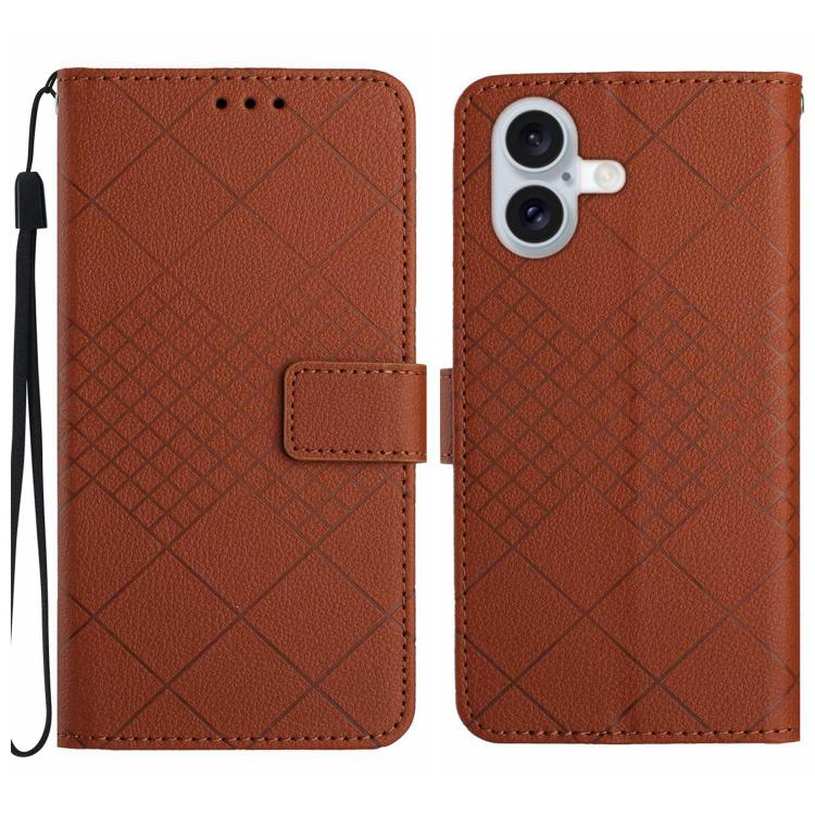 Rhombic Grid Texture Leather Phone Case, For iPhone 17 Pro Max, For iPhone 17 Pro, For iPhone 17, For iPhone 17 Air