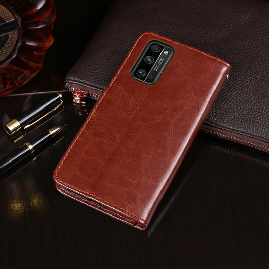 idewei leather case back panel showcasing premium crazy horse texture and craftsmanship