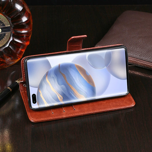 Protective flip case open position revealing magnetic closure and stand function