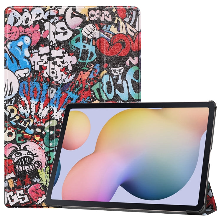 Custer Painted PU Leather Case with Sleep / Wake-up Function & 3-Fold Holder, For Samsung Galaxy Tab S8+ / Tab S8 Plus /  Tab S7 FE / Tab S7+