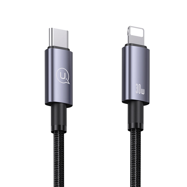 USAMS US-SJ662 Type-C To 8 Pin 30W Fast Charge Data Cable, Length: 1.2m, US-SJ662