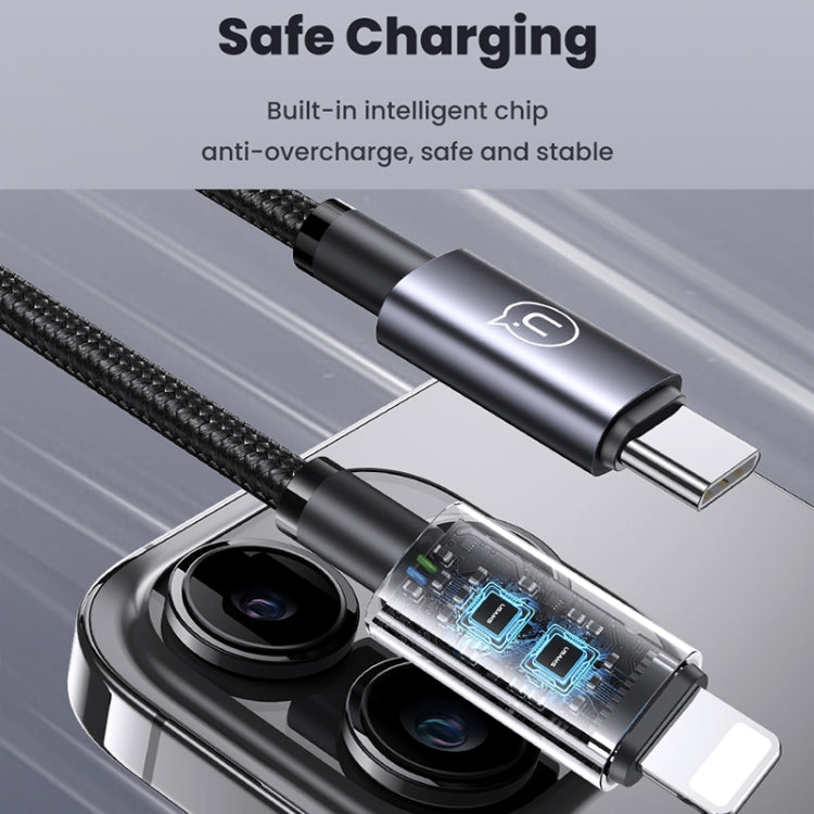 USAMS US-SJ662 Type-C To 8 Pin 30W Fast Charge Data Cable, Length: 1.2m, US-SJ662