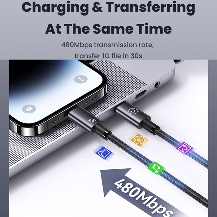 USAMS US-SJ662 Type-C To 8 Pin 30W Fast Charge Data Cable, Length: 1.2m, US-SJ662