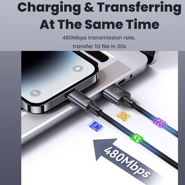 USAMS US-SJ667 USB To 8 Pin 2.4A Fast Charge Data Cable, Length: 1.2m, US-SJ667