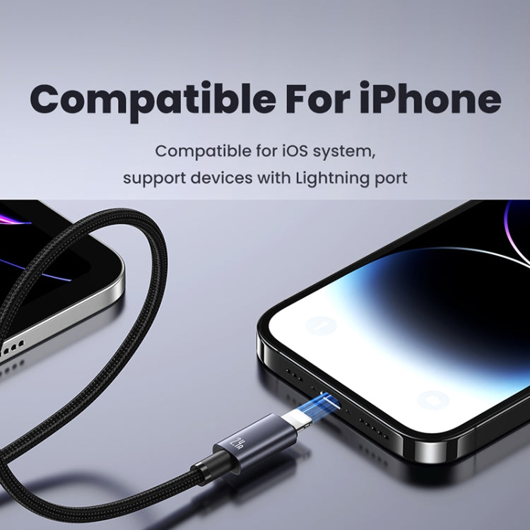 USAMS US-SJ669 USB To 8 Pin 2.4A Fast Charge Data Cable, Length: 2m, US-SJ669