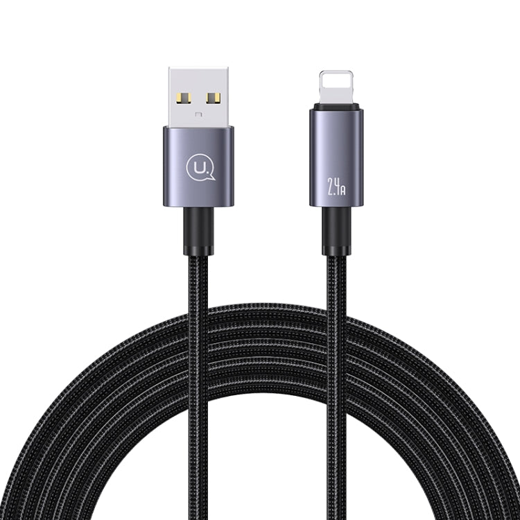 USAMS US-SJ669 USB To 8 Pin 2.4A Fast Charge Data Cable, Length: 2m, US-SJ669