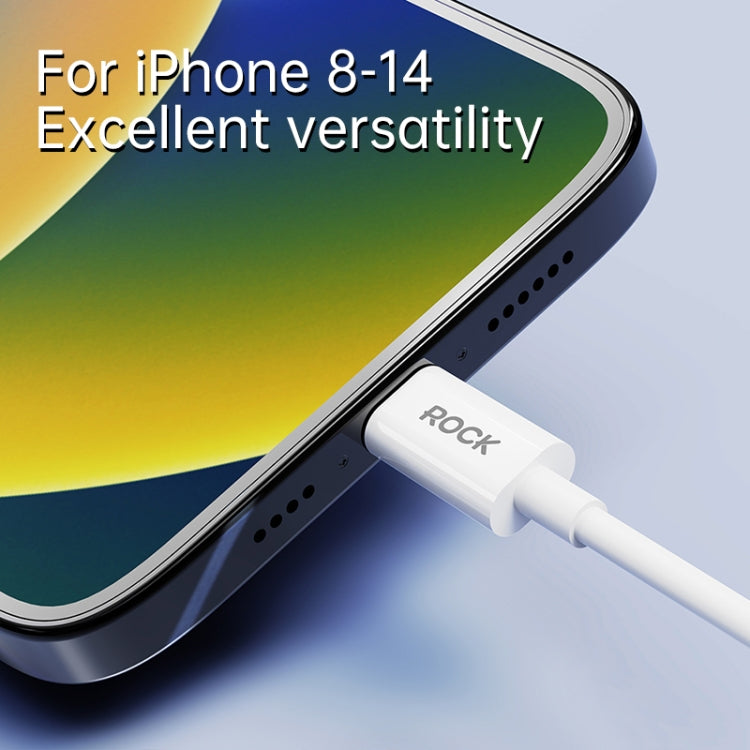 ROCK Simple Series 1m 27W USB-C / Type-C to 8 Pin Fast Charging Data Cable, RCB0842