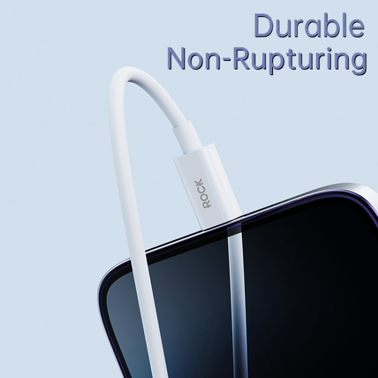 ROCK Simple Series 1m 27W USB-C / Type-C to 8 Pin Fast Charging Data Cable, RCB0842