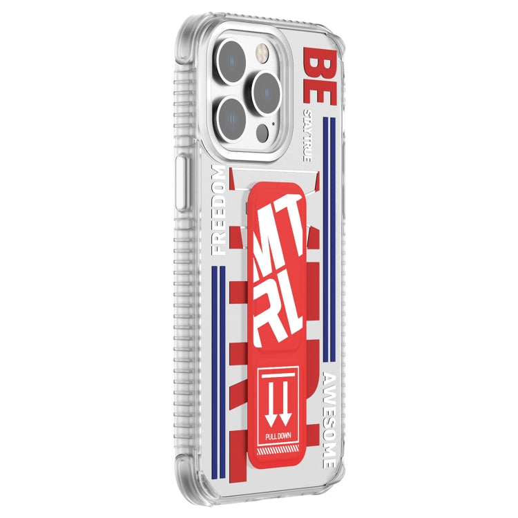 Mutural Cyber Series TPU Phone Case with IML Stand, For iPhone 15 Pro Max, For iPhone 15 Pro