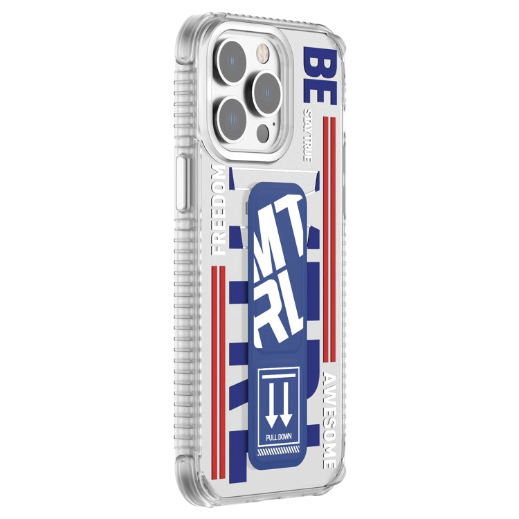 Mutural Cyber Series TPU Phone Case with IML Stand, For iPhone 15 Pro Max, For iPhone 15 Pro