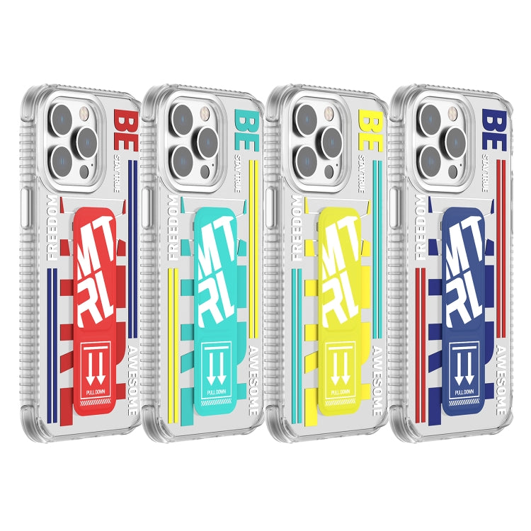 Mutural Cyber Series TPU Phone Case with IML Stand, For iPhone 15 Pro Max, For iPhone 15 Pro