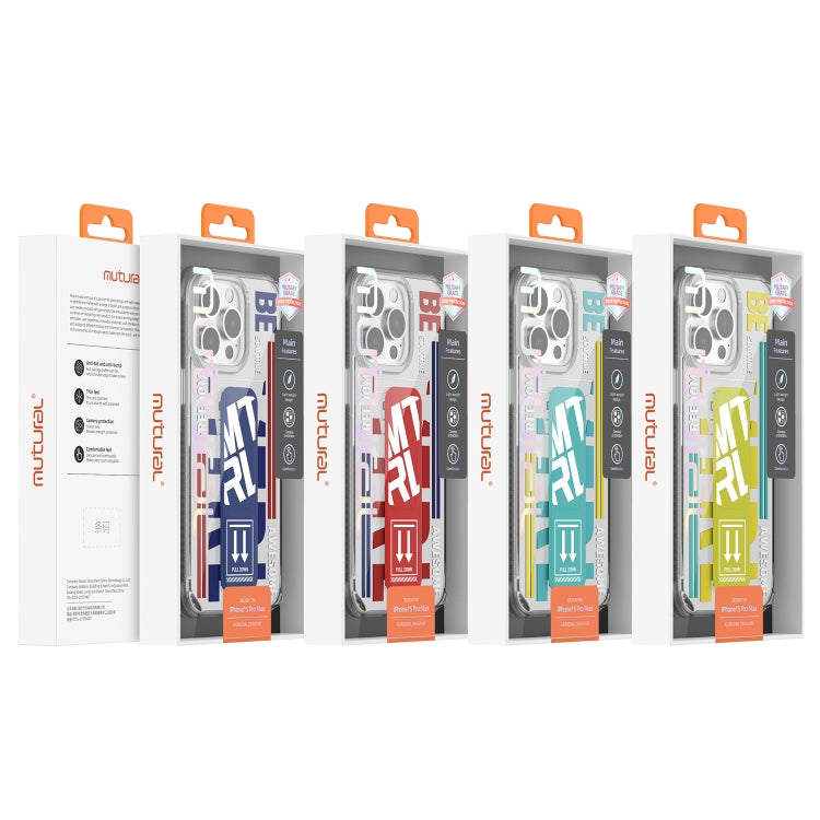 Mutural Cyber Series TPU Phone Case with IML Stand, For iPhone 15 Pro Max, For iPhone 15 Pro