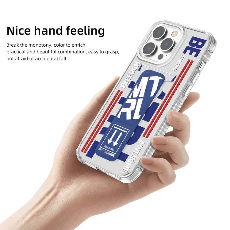 Mutural Cyber Series TPU Phone Case with IML Stand, For iPhone 15 Pro Max, For iPhone 15 Pro