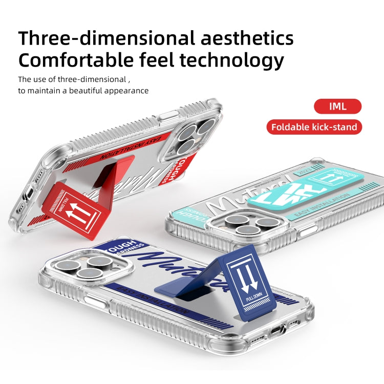 Mutural Wing Flash Series TPU Phone Case with IML Stand, For iPhone 15 Pro Max, For iPhone 15 Pro