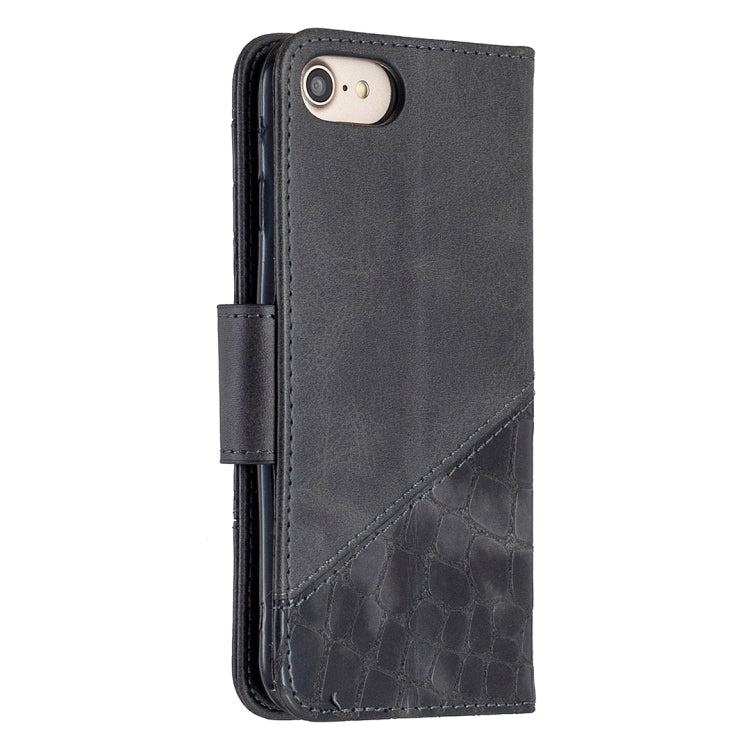 Matching Color Crocodile Texture Horizontal Flip PU Leather Case with Wallet & Holder & Card Slots