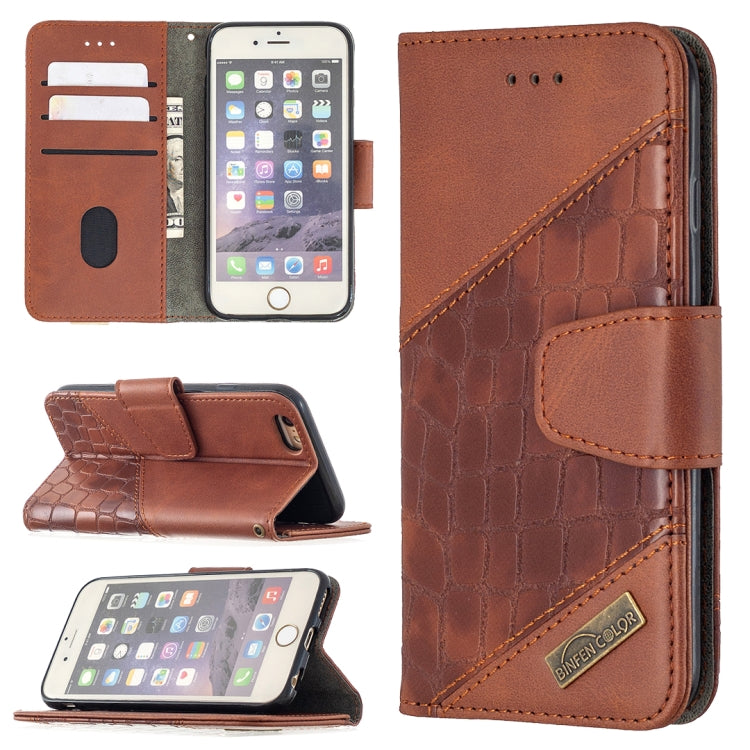 Matching Color Crocodile Texture Horizontal Flip PU Leather Case with Wallet & Holder & Card Slots