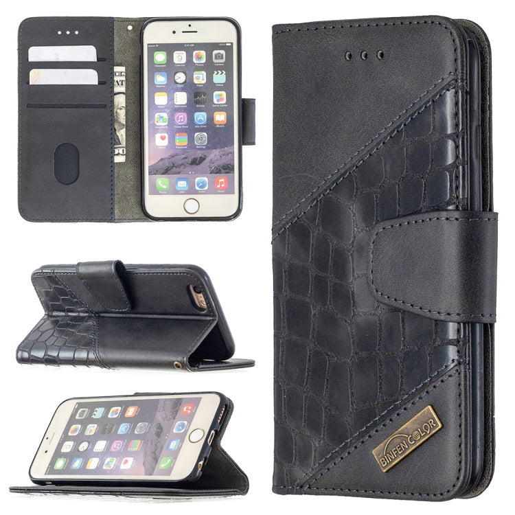Matching Color Crocodile Texture Horizontal Flip PU Leather Case with Wallet & Holder & Card Slots